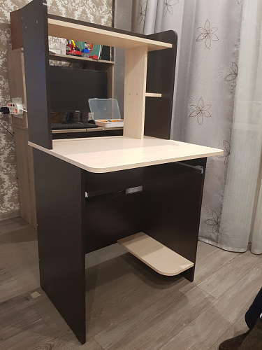 Компьютерный стол Грета-2 белый / дуб крафт золотой фото покупателя 1