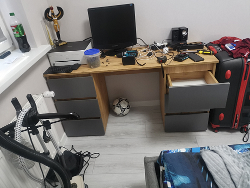 Письменный стол Элла ПС 02 белый / белый фото покупателя 6