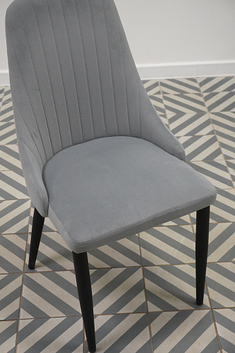 Стул на металлокаркасе Kora gray / black из шоурума 1