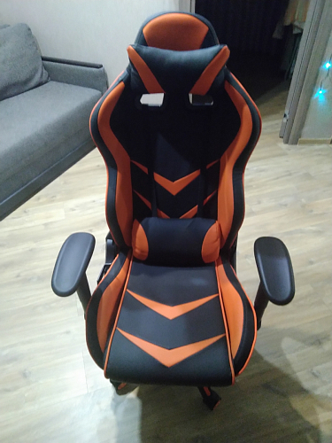 Компьютерное кресло Racer черное / голубое фото покупателя 153