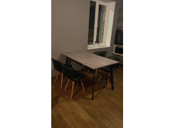 Стол Тринити Лофт 120 32 мм бетон / черный матовый фото покупателя 584