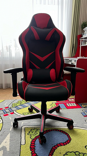 Компьютерное кресло Racer черное / голубое фото покупателя 129