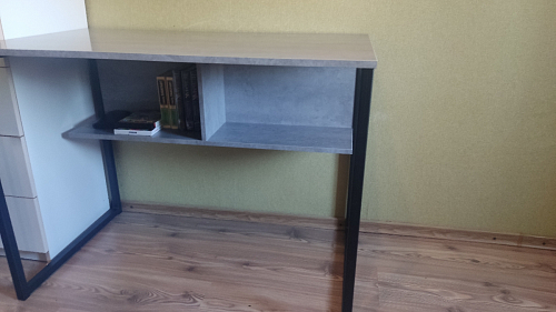 Письменный стол Клер Лофт черный матовый / бетон фото покупателя 6