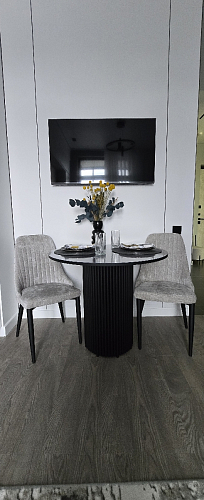 Стул на металлокаркасе Kora dark gray / black фото покупателя 356