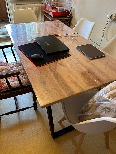 Деревянный стол Лота Лофт 140х80 черный матовый / бетон светлый фото покупателя 214