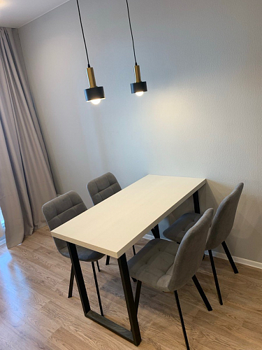 Стул на металлокаркасе Чилли К темно-серый (velutto 32) / черный фото покупателя 356