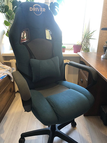 Компьютерное кресло Driver/Драйвер кожзам черный / серый фото покупателя 112