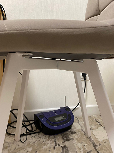 Стул на металлокаркасе Чилли синяя ткань / белый фото покупателя 314