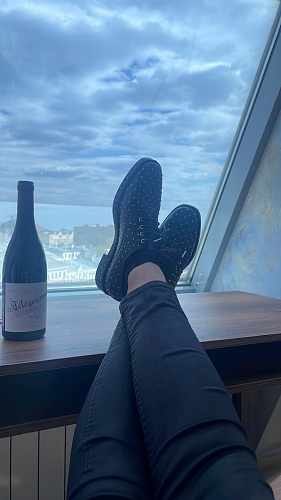 Письменный стол Леон Лофт бетон / черный матовый фото покупателя 150