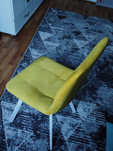 Стул на металлокаркасе Чилли К светло-серый велюр / черный каркас фото покупателя 959