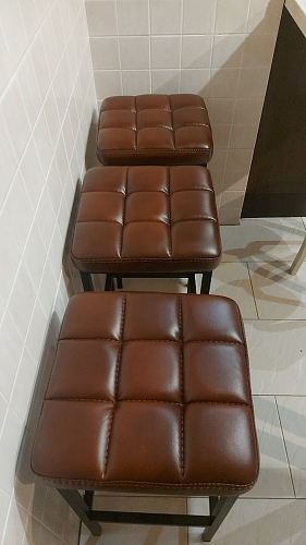 Барный стул Лофт микровелюр катания блэк / черный матовый фото покупателя 4