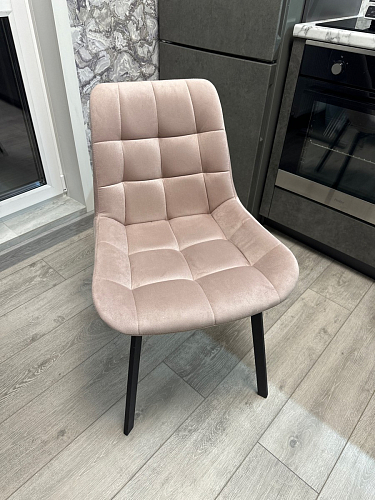 Стул на металлокаркасе Челси морская волна / черный фото покупателя 130