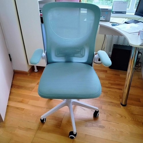 Компьютерное кресло Konfi gray / blue / white фото покупателя 192