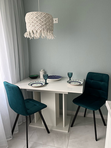 Стул на металлокаркасе Чилли бирюзовый / черный фото покупателя 1267