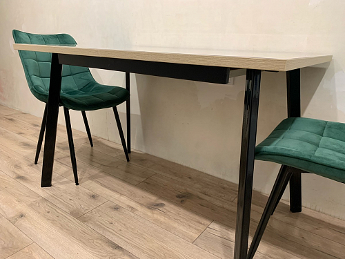 Стол раскладной Колон Лофт 120 32 мм дуб галифакс табако / черный матовый фото покупателя 130