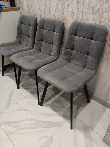 Комплект стульев Чилли 4 шт темно-серый / черный фото покупателя 376