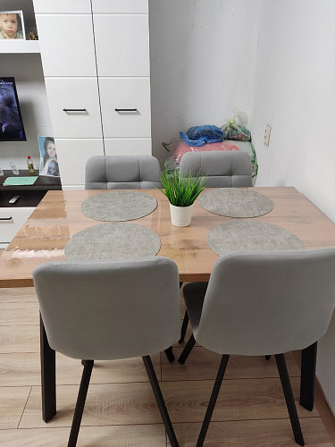 Стул на металлокаркасе Чилли К темно-серый (velutto 32) / черный фото покупателя 554