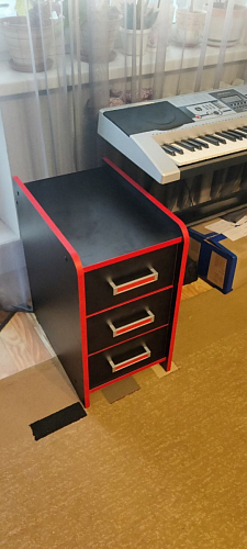 Тумба Ханна черная / красная  - Уцененный экземпляр фото покупателя 112