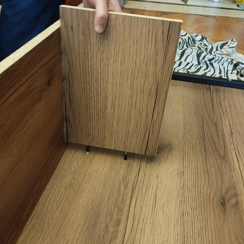 Письменный стол Клер Лофт дуб делано светлый / белый матовый фото покупателя 18