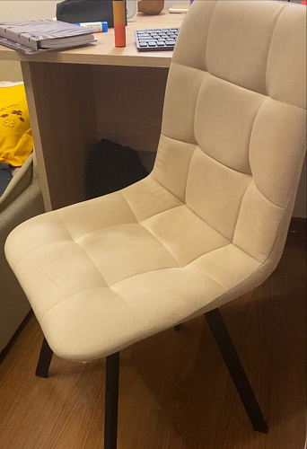 Стул на металлокаркасе Чилли К кирпичный / черный фото покупателя 190