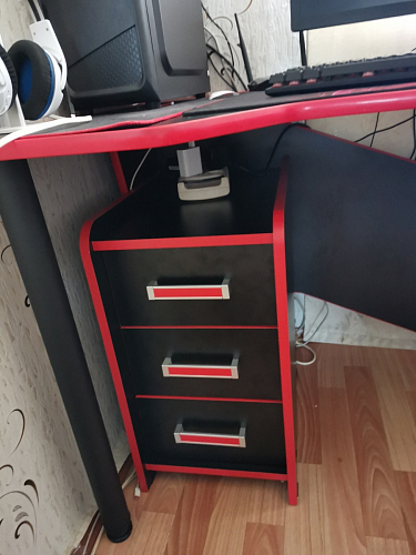 Тумба Ханна черная / красная - Уцененный экземпляр фото покупателя 21