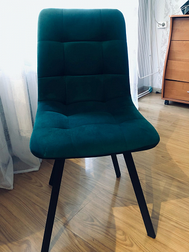 Стул на металлокаркасе Чилли бирюзовый / черный фото покупателя 754