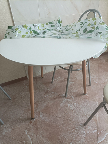 Стол Lorini 80 white / wood фото покупателя 10