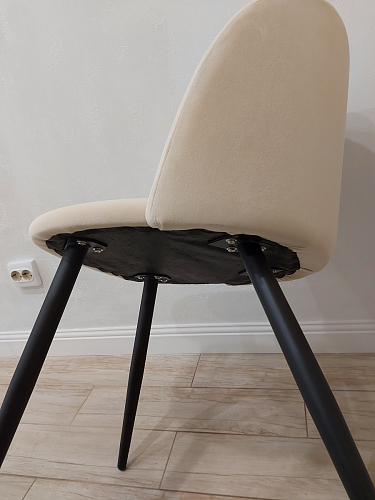 Стул на металлокаркасе Gabi 1 line light blue / black фото покупателя 271