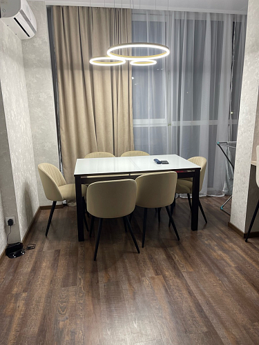 Стул на металлокаркасе Gabi dark beige / black / silver фото покупателя 309