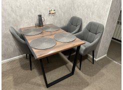 Стол Лота Лофт 140 25 мм черный матовый / бетон фото покупателя 705