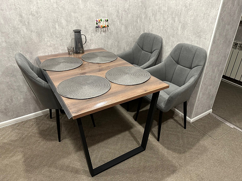 Стол Лота Лофт 140 25 мм черный матовый / бетон фото покупателя 705