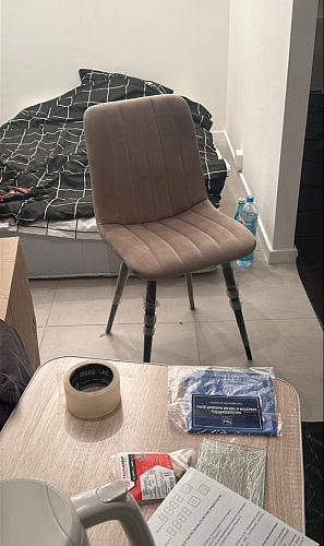 Стул на металлокаркасе Дани 01 кирпичный фото покупателя 37