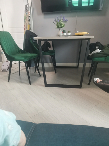 Деревянный стол Лота Лофт 120x75 дуб крафт табачный / черный матовый фото покупателя 158