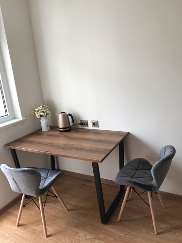 Стол Лота Лофт 140 25 мм черный матовый / бетон фото покупателя 597