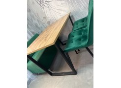 Стол Лота Лофт 140 25 мм черный матовый / дуб вотан фото покупателя 835