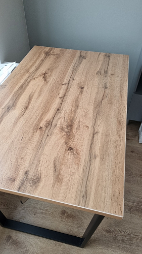 Стол Лота Лофт 120 32 мм бетон / черный матовый фото покупателя 360