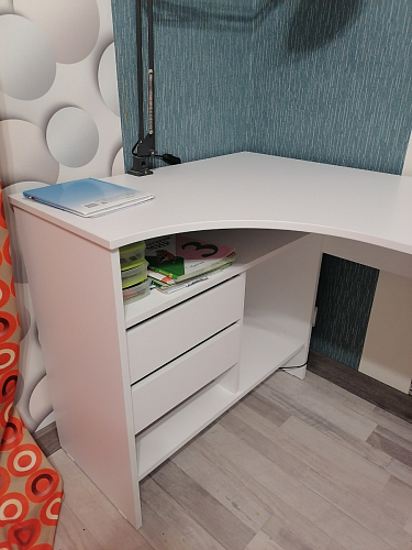 Письменный стол СПм-25 правый белый фото покупателя 85