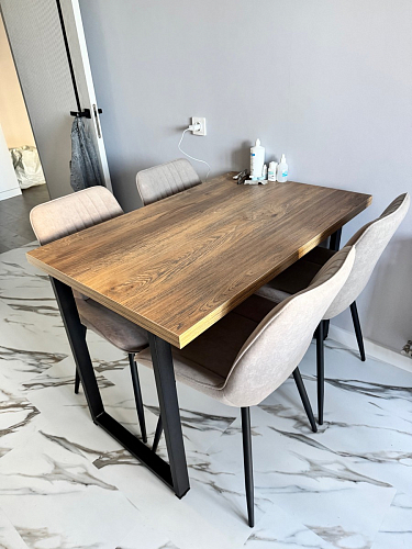 Стул на металлокаркасе Седа 360 К латте (velutto 08) / белый фото покупателя 285