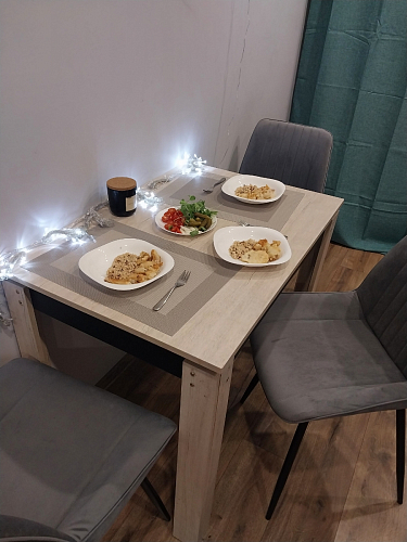 Стул на металлокаркасе Седа 360 К латте (velutto 08) / белый фото покупателя 204