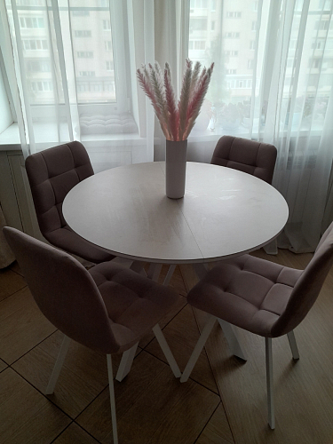 Стул на металлокаркасе Чилли светло-серый / белый каркас фото покупателя 565