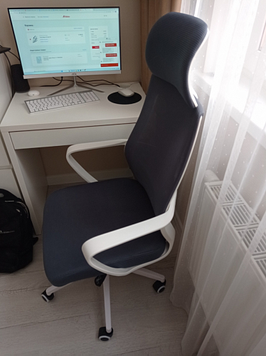 Компьютерное кресло Golem dark gray / white фото покупателя 17