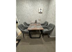 Стол Лота Лофт 140 25 мм юта / белый матовый фото покупателя 702