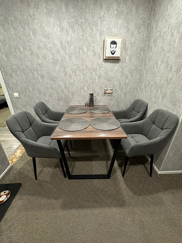 Деревянный стол Лота Лофт 120х75 белый матовый / дуб крафт золотой фото покупателя 702