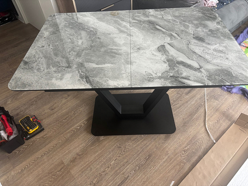 Стол на тумбе Бугун белый / золото фото покупателя 50