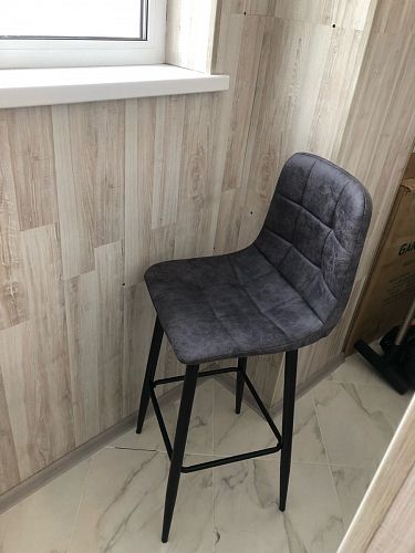 Барный стул Chio black / grey фото покупателя 38