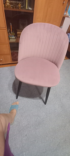 Стул на металлокаркасе Gabi dark beige / black / silver фото покупателя 435