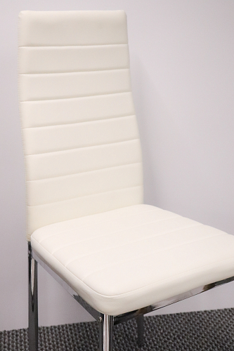 Стул на металлокаркасе DC2-001 искусственная кожа белый / белый из шоурума 2