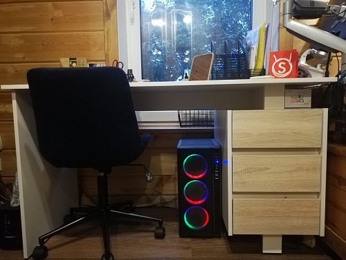 Компьютерное кресло Честер темно-серый велюр velutto 32 / белый фото покупателя 47