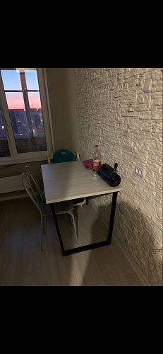 Стол Лота Лофт 140 25 мм черный матовый / бетон фото покупателя 336