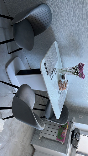 Стул на металлокаркасе Gabi 1 light purple / black фото покупателя 740